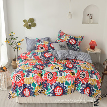Bed spread set 100% polyester Floral Printed duvet cover and pillow case 3 or 4 piece US Twin To King size bedding sets